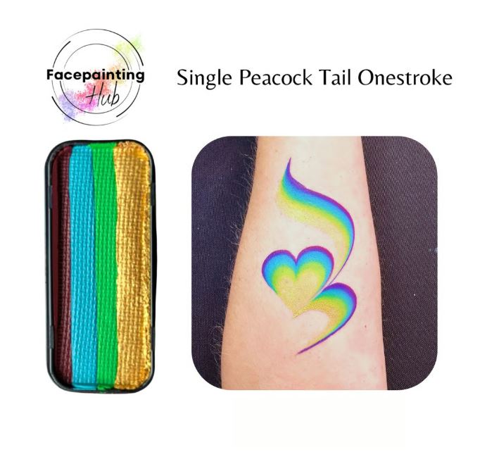 Face Painting Hub OneStroke Rainbow Cake - Rainbow, Rose, Skull