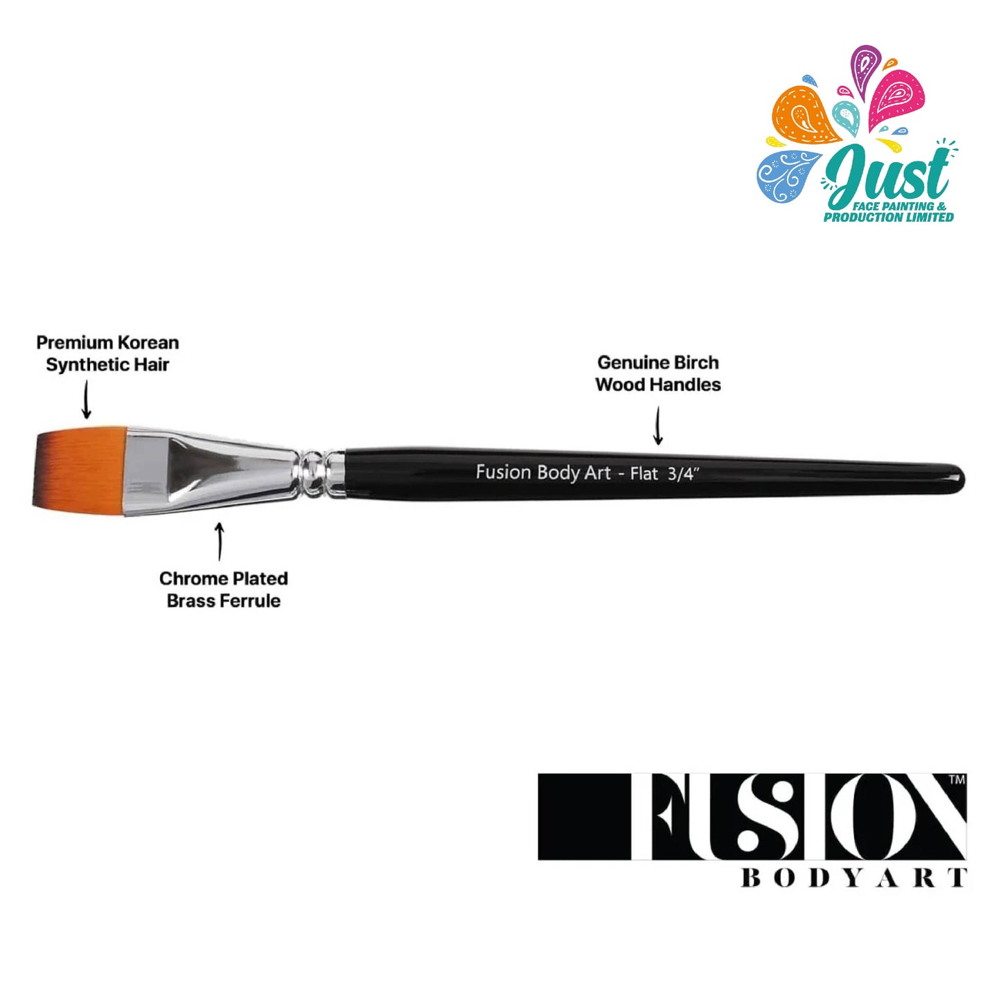 Fusion brush - FUSION BODY ART BRUSH 3/4 Flat