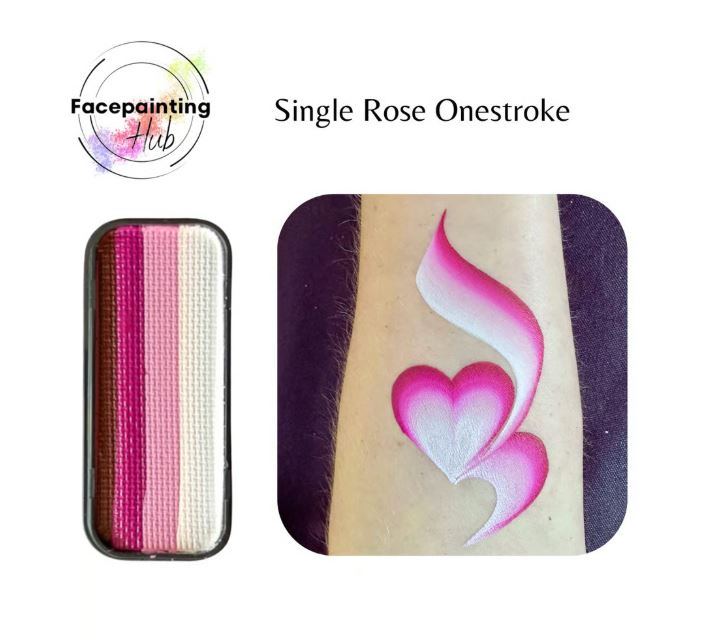Face Painting Hub OneStroke Rainbow Cake - Rainbow, Rose, Skull
