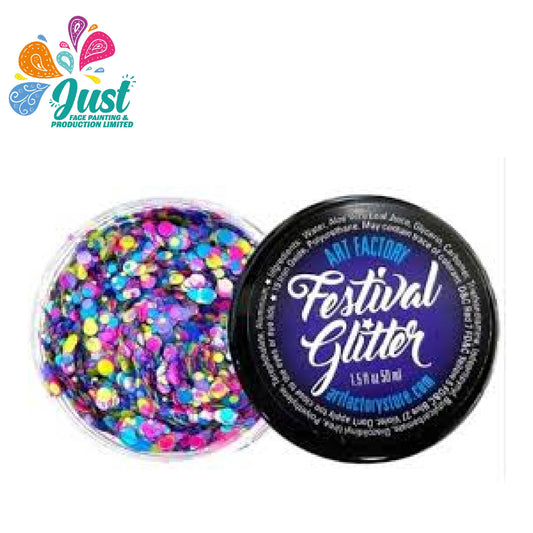 Art Factory Glitters - Festival Glitter Gel — Confetti Glow (UV Reactive)
