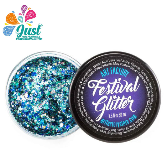 Art Factory Glitters - Festival Glitter Gel — Frost (Icy Blue & Silver)