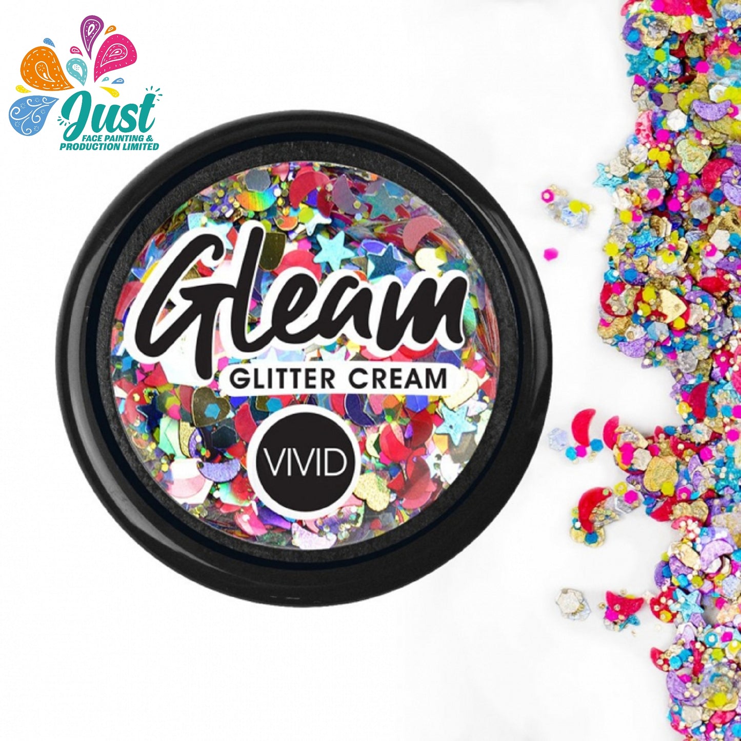 Vivid Glitter Glitter Cream - Festivity - Gleam Chunky Glitter Cream (10g)