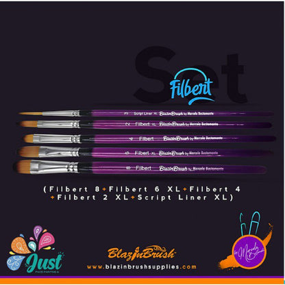 Blazin Brush - Filbert collection (5 pcs)