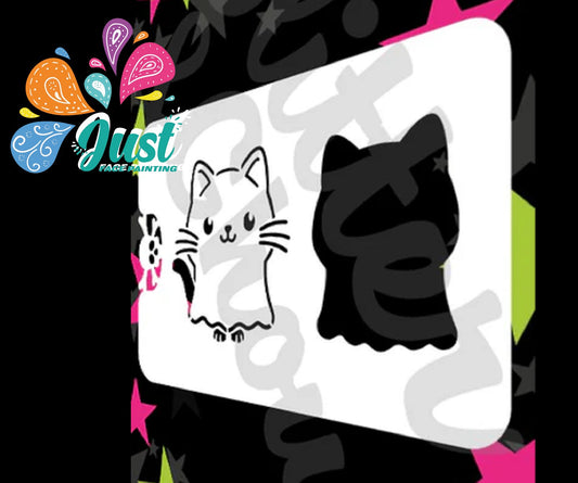 Glitter & Ghouls Stencils - Ghost Kitty Petite