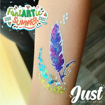 Glitter Tattoo stencil set (20 pcs) - Halloween and Christmas Limited Edition