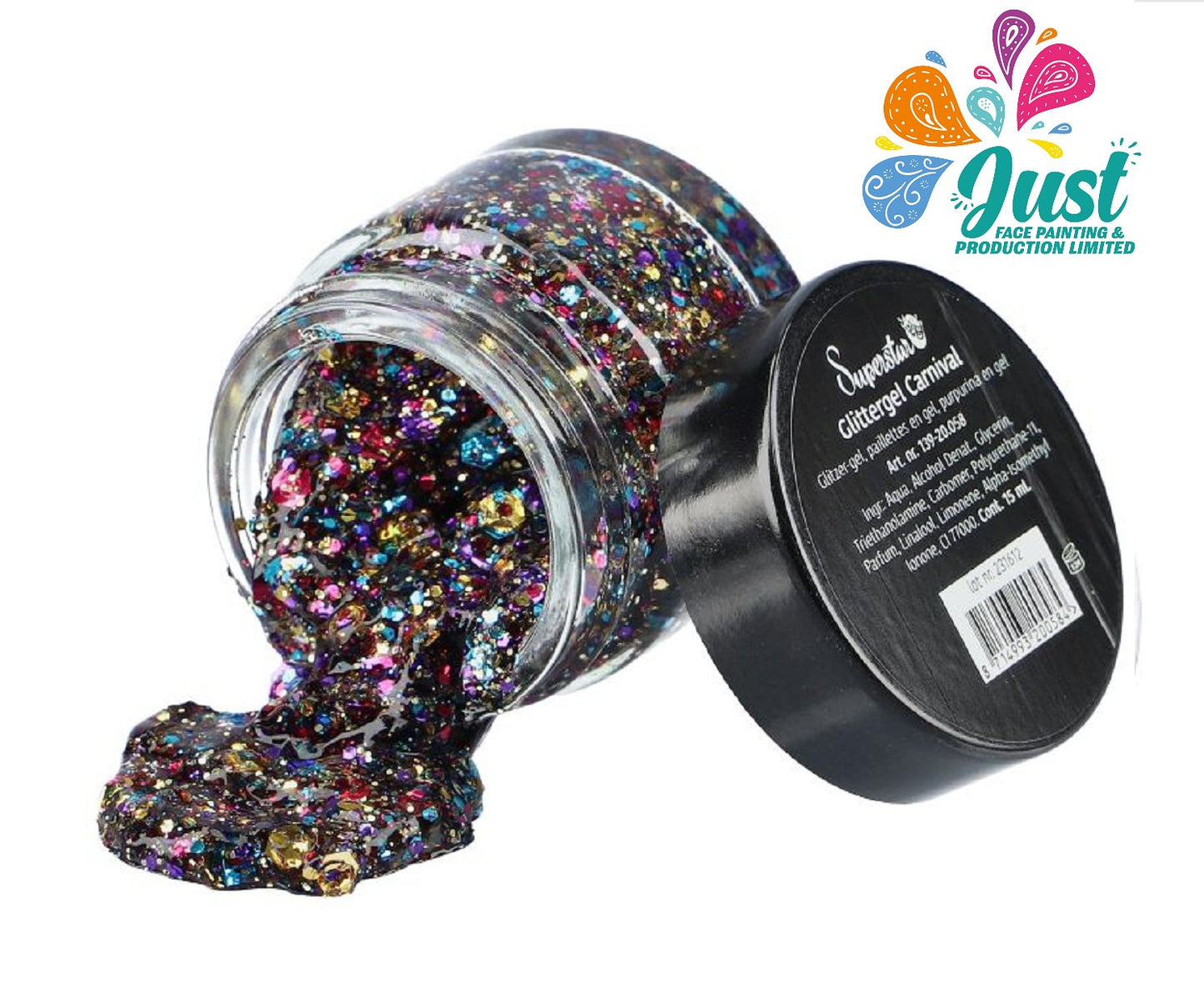 Superstar - Glittergel 15 ml - Carnival / Laser Gold