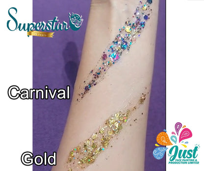 Superstar - Glittergel 15 ml - Carnival / Laser Gold