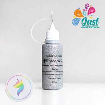 Unicorn Glitter - Gel Glitter Liner Unicorn - Gold & Silver