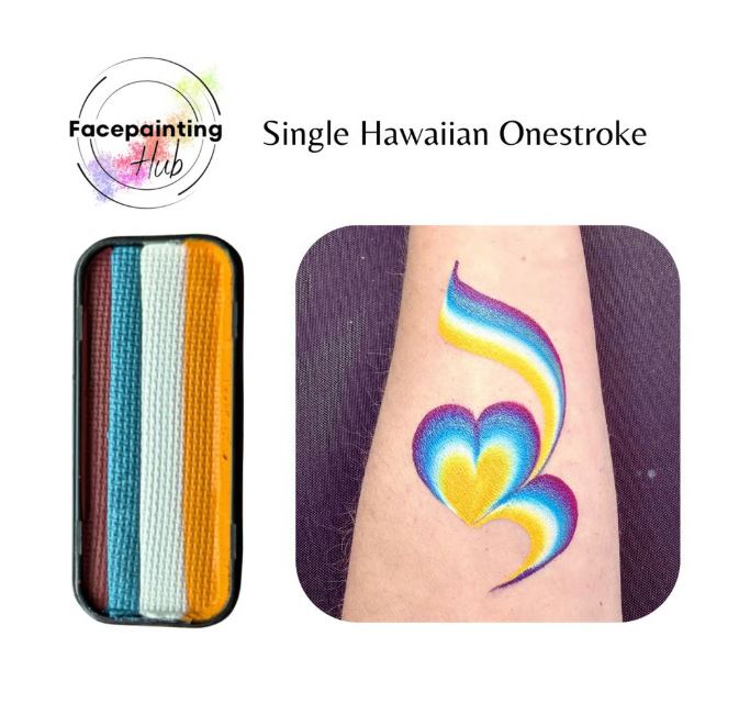 Face Painting Hub OneStroke Rainbow Cake - Rainbow, Rose, Skull