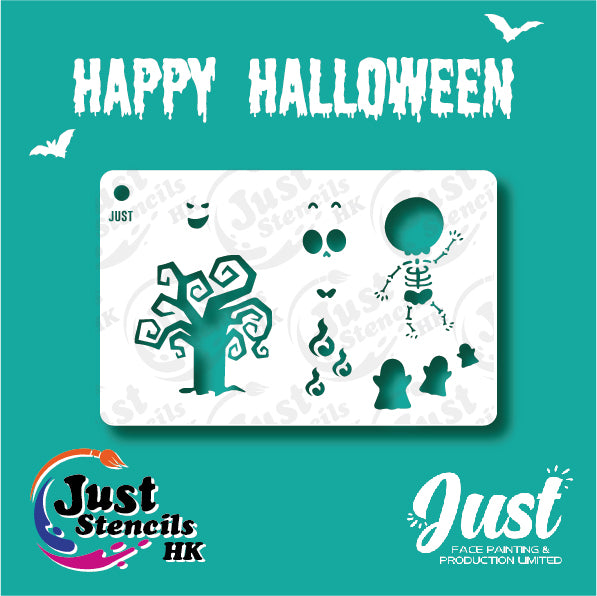 Just Stencils - Halloween Stencils - HA09 - Cool Devil (1 no / 9 nos per set)