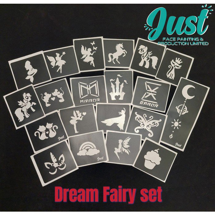 Glitter Tattoo stencil set (20 pcs) - Halloween and Christmas Limited Edition