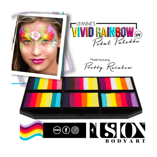 Fusion Spectrum Palette - LEANNE'S VIVID RAINBOW - PETAL PALETTE - NON Neon