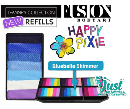 Fusion Rainbow Cake - Leanne's Face Painting Petal Cake | Leanne's Bluebelle Shimmer