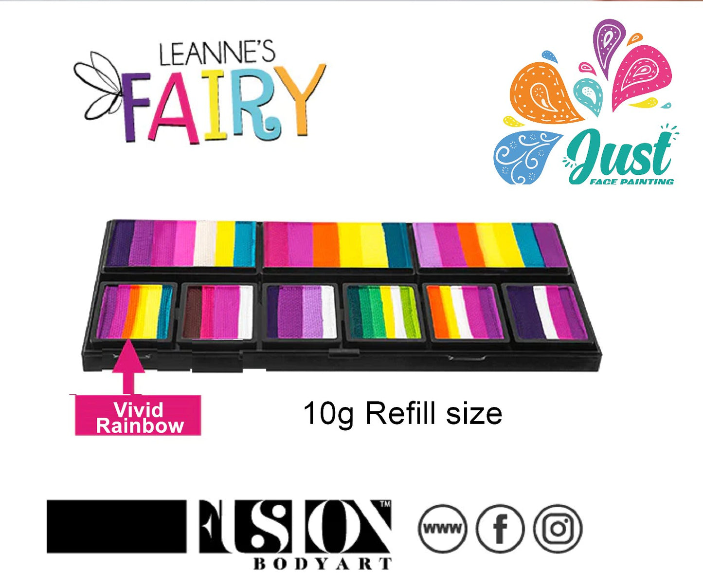 Fusion Split Cake - Leanne's collection - Vivid rainbow (30g)