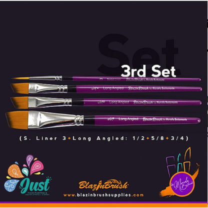 Blazin Brush - Long Angled Set - 3rd. Collection (4 pcs)