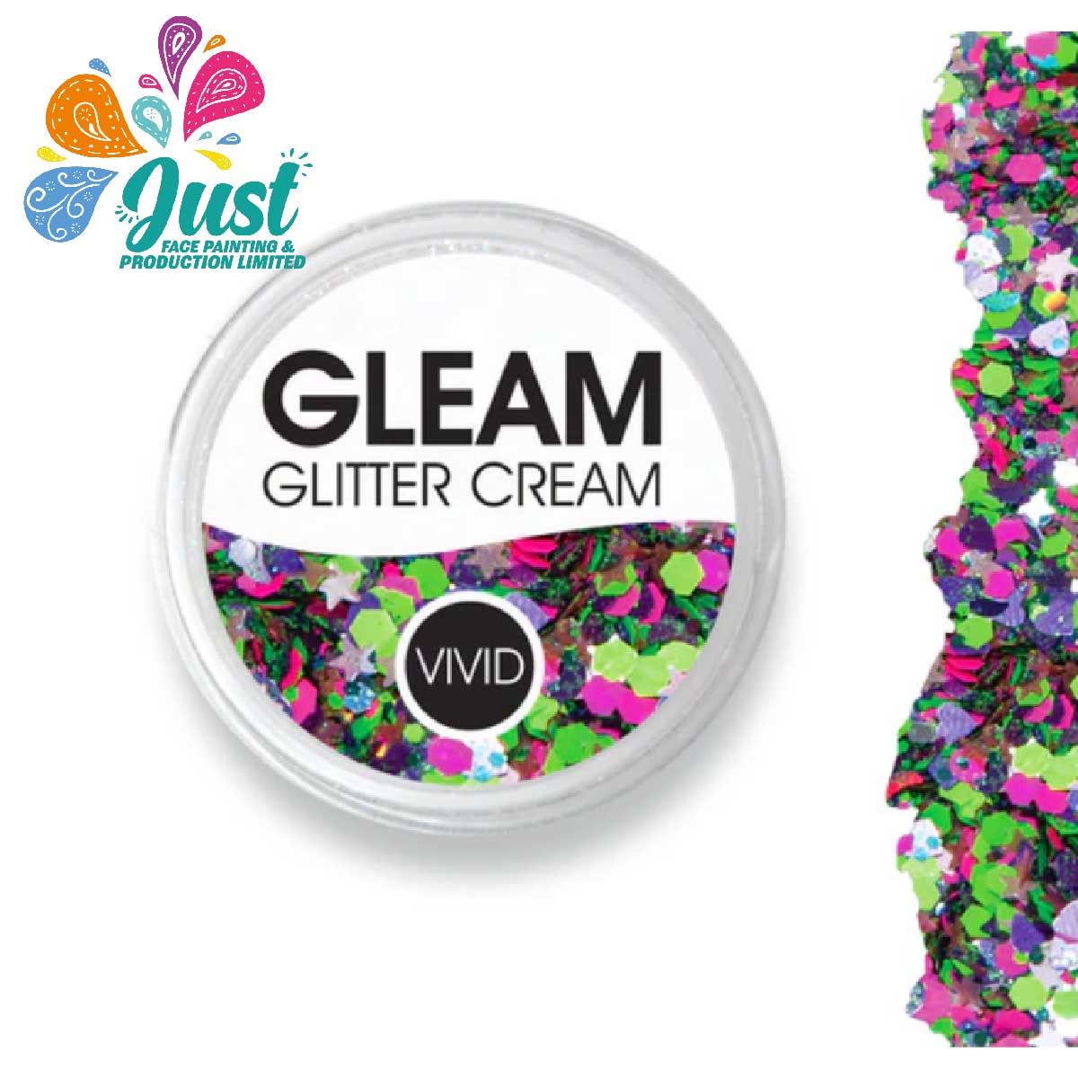 Vivid Glitter Glitter Cream - Lotus Blossom - Gleam Chunky Glitter Cream (10g)