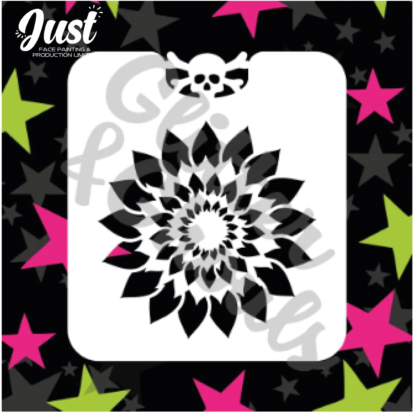 Glitter & Ghouls Stencils - Mandala - Sunflower