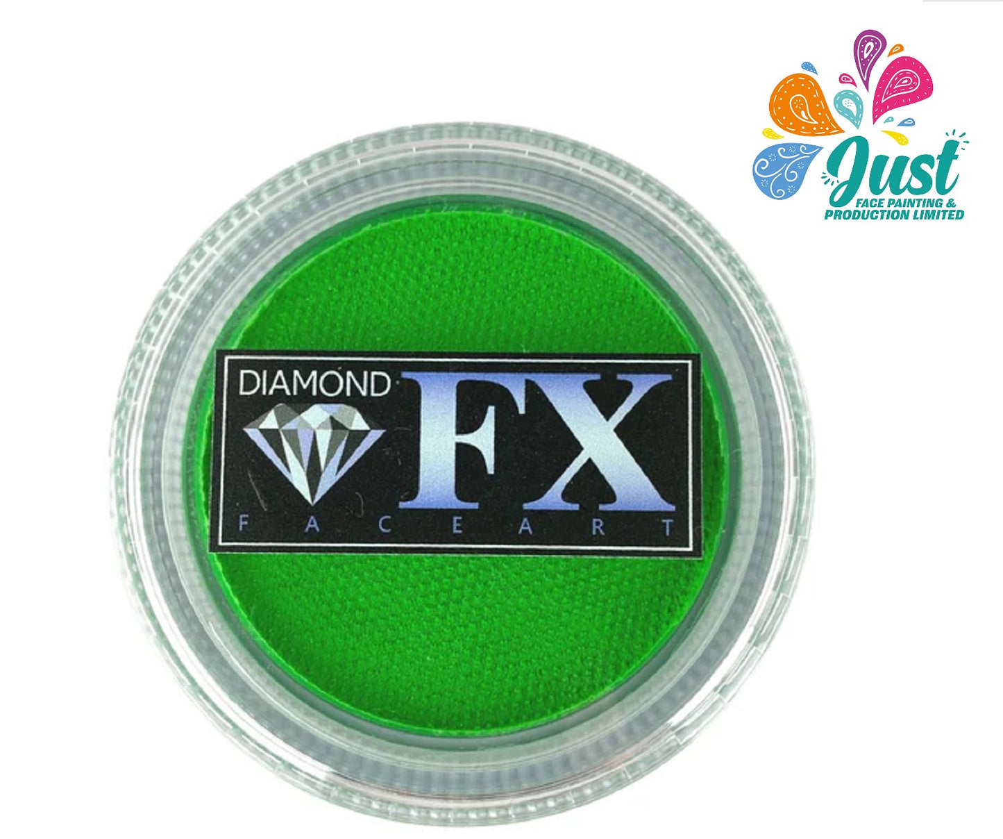 Diamond FX Face & Body Paints - Neon Green (30g) UV effect