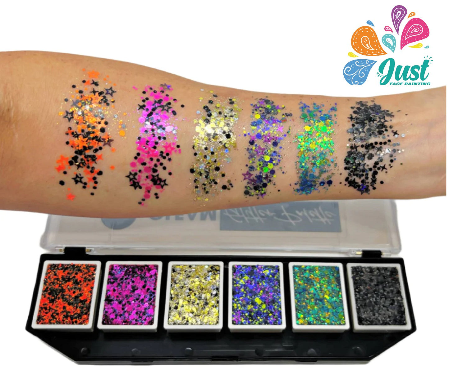 Vivid Gleam Glitter Cream Palette - Nocturnal (6 colours) - Halloween
