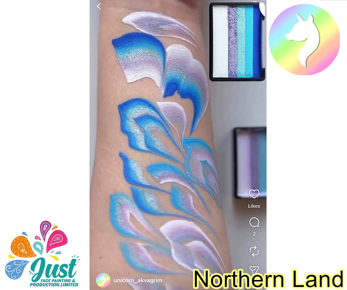 Unicorn Split Cake 30g - Аквагрим Unicorn Face Painting Northern Land