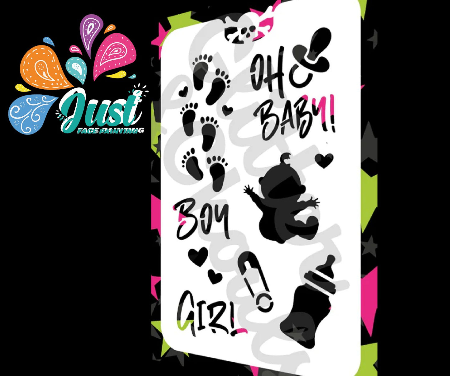 Glitter & Ghouls Stencils - Oh Baby!