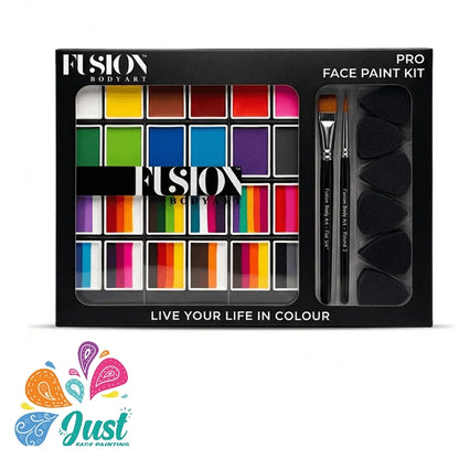 Fusion Palette - Fusion PRO Face Paint Kit (Stencil, Brushes and Paint Set)