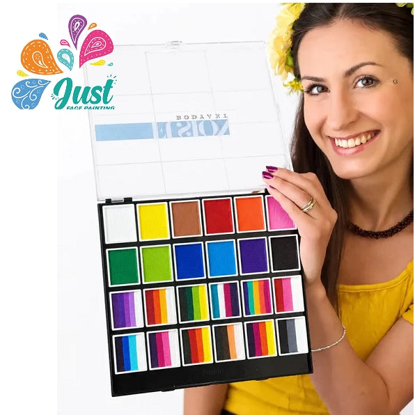 Fusion Palette - Fusion PRO Face Paint Kit (Stencil, Brushes and Paint Set)