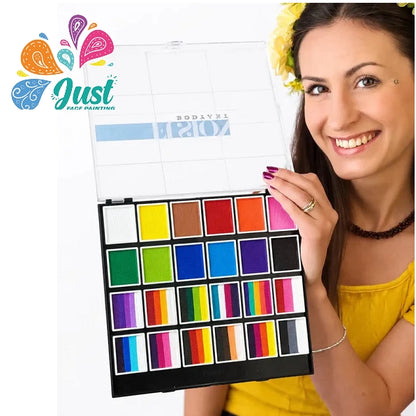 Fusion Palette - Fusion PRO Face Paint Kit (Stencil, Brushes and Paint Set)