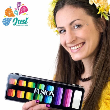 Fusion Palette - Fusion Thin Strokes | Rainbow Rush Face Paint Palette