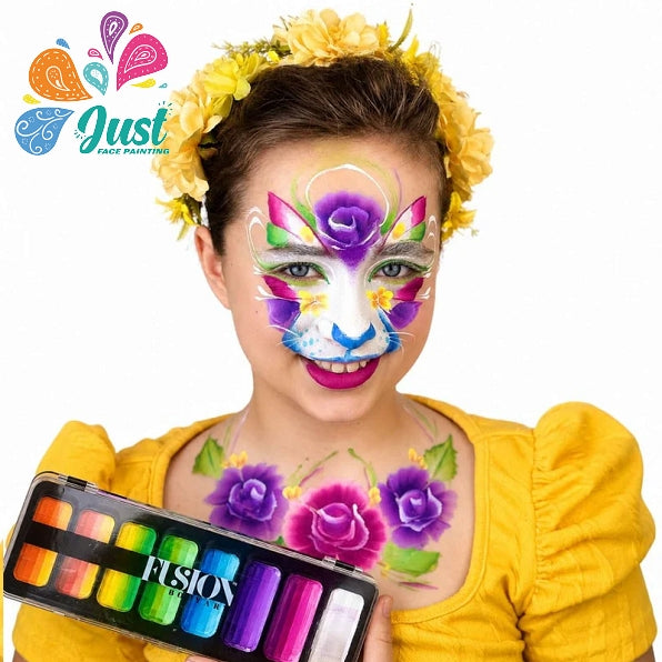Fusion Palette - Fusion Thin Strokes | Rainbow Rush Face Paint Palette