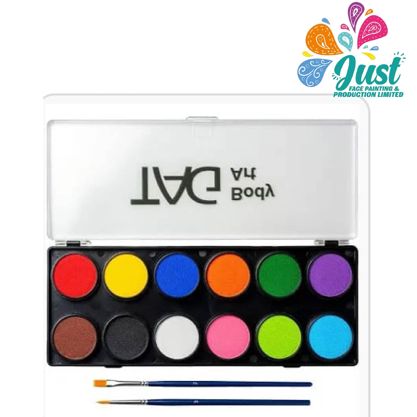 TAG Body Art - FACE AND BODY PAINT PALETTE - Regular Palette 12 x 10g Face and Body Paint