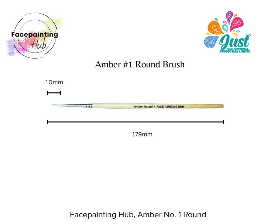 Face Painting Hub Brushes - AMBER ROUND Collection - Round Set of 5