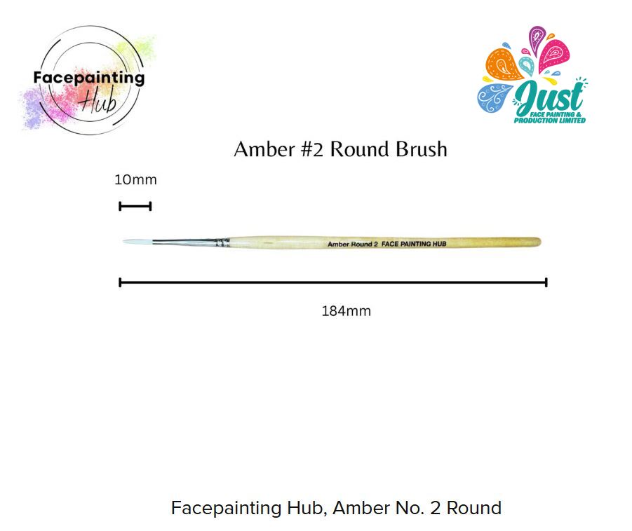 Face Painting Hub Brushes - AMBER ROUND Collection - Round Set of 5