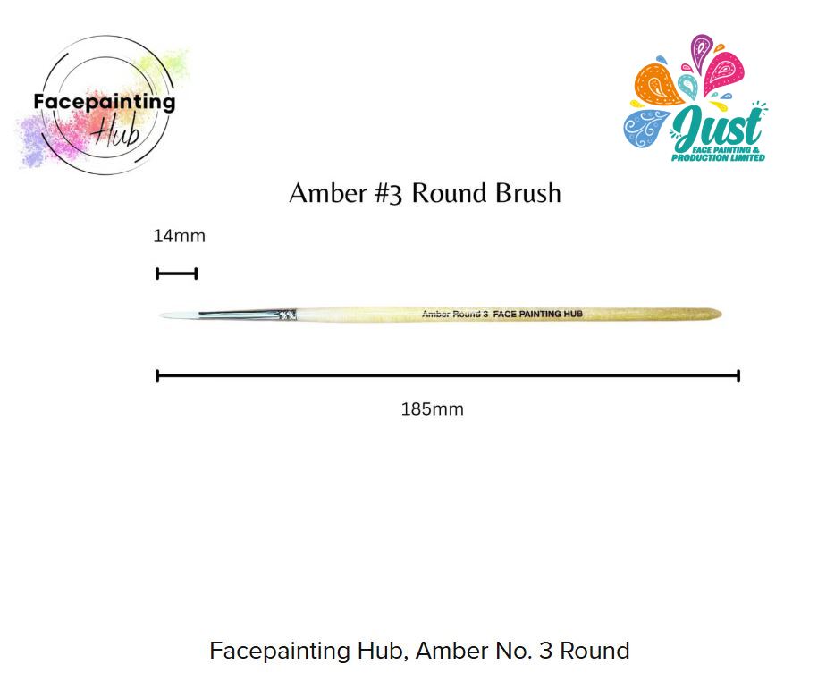 Face Painting Hub Brushes - AMBER ROUND Collection - Round Set of 5