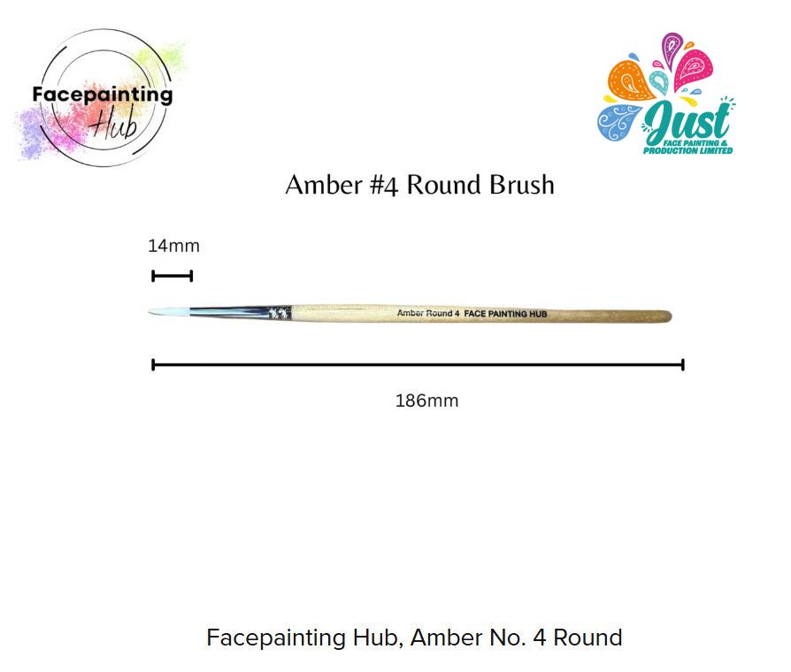 Face Painting Hub Brushes - AMBER ROUND Collection - Round Set of 5