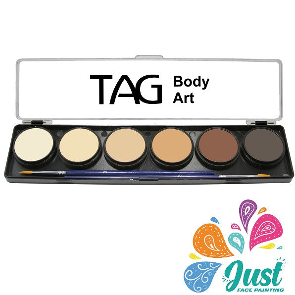 TAG Body Art - FACE AND BODY PAINT PALETTE 6 X 10G - SKIN COLOUR