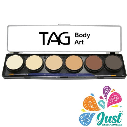 TAG Body Art - FACE AND BODY PAINT PALETTE 6 X 10G - SKIN COLOUR