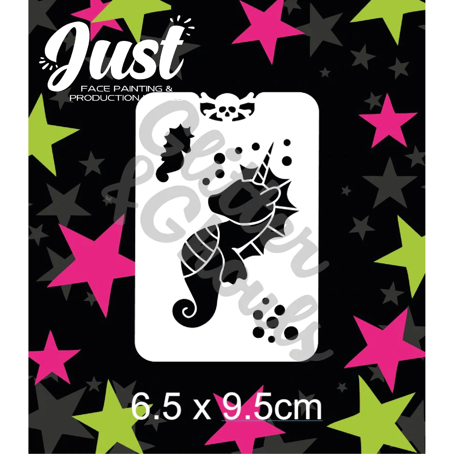 Glitter & Ghouls Stencils - Seahorse Guide