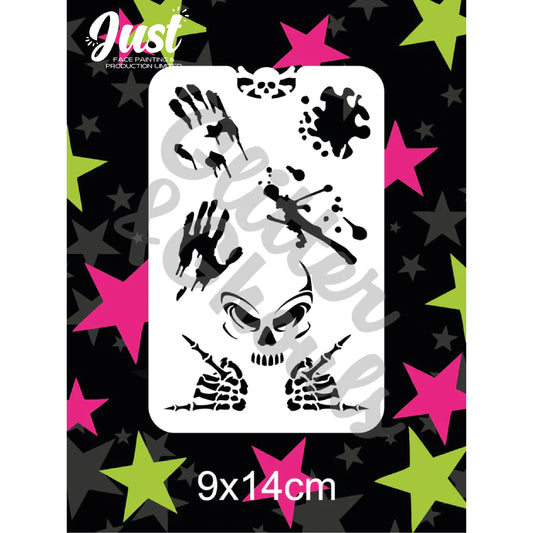 Glitter & Ghouls Stencils - SkeleBones