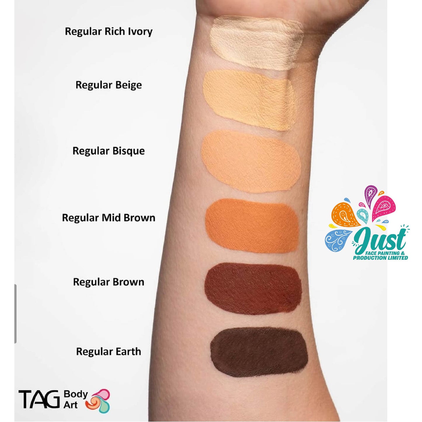 TAG Body Art - FACE AND BODY PAINT PALETTE 6 X 10G - SKIN COLOUR