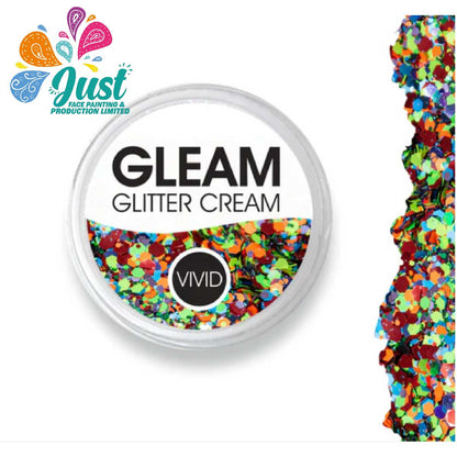 Vivid Glitter Glitter Cream - Summer Rainbow - Gleam Chunky Glitter Cream (10g )