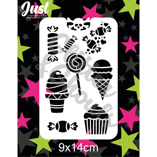 Glitter & Ghouls Stencils - Sweets & Treats