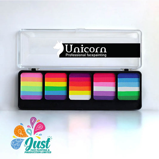 Unicorn  Sponge Rainbow Cake Palette - Аквагрим Unicorn Face Painting - "Synergy" Unicorn 5*25 g