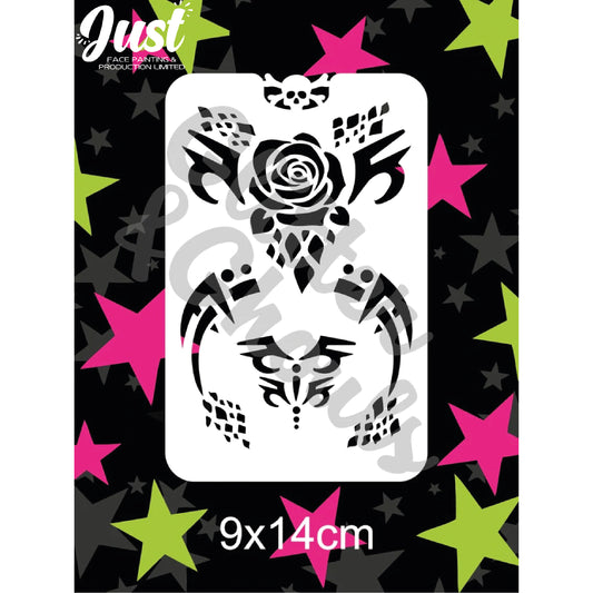 Glitter & Ghouls Stencils - Tribal Rose