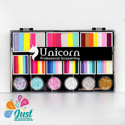 Unicorn  Sponge Rainbow Cake Palette - Аквагрим Unicorn Face Painting - "Unicorn Light Magic Palette"