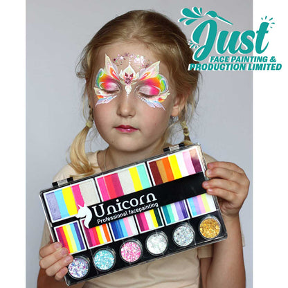 Unicorn  Sponge Rainbow Cake Palette - Аквагрим Unicorn Face Painting - "Unicorn Light Magic Palette"