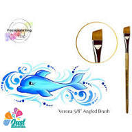 Face Painting Hub Brushes - Verona Angled Brushes Collection - Verona Angled Set of 4