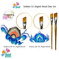 FacePainting Hub Brushes - Sedona XL Angled (Long Bristles) -Set of 2