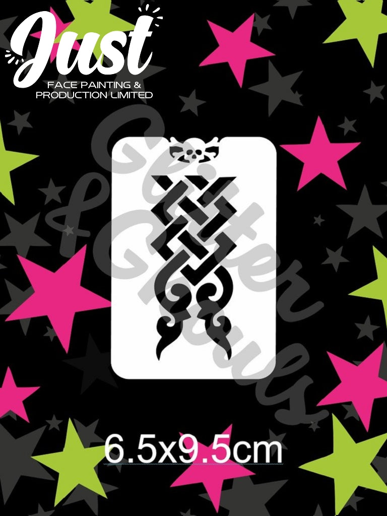 Glitter & Ghouls Stencils - Oriental Weave Pattern