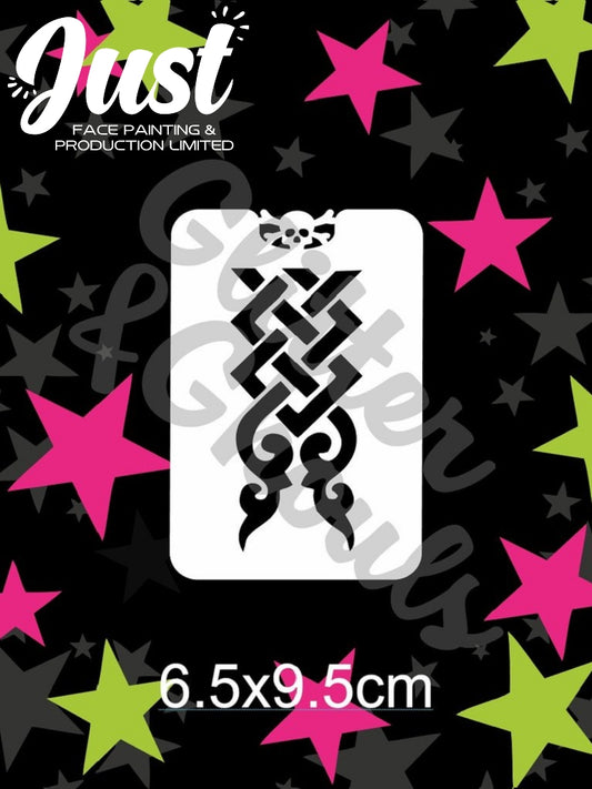 Glitter & Ghouls Stencils - Oriental Weave Pattern